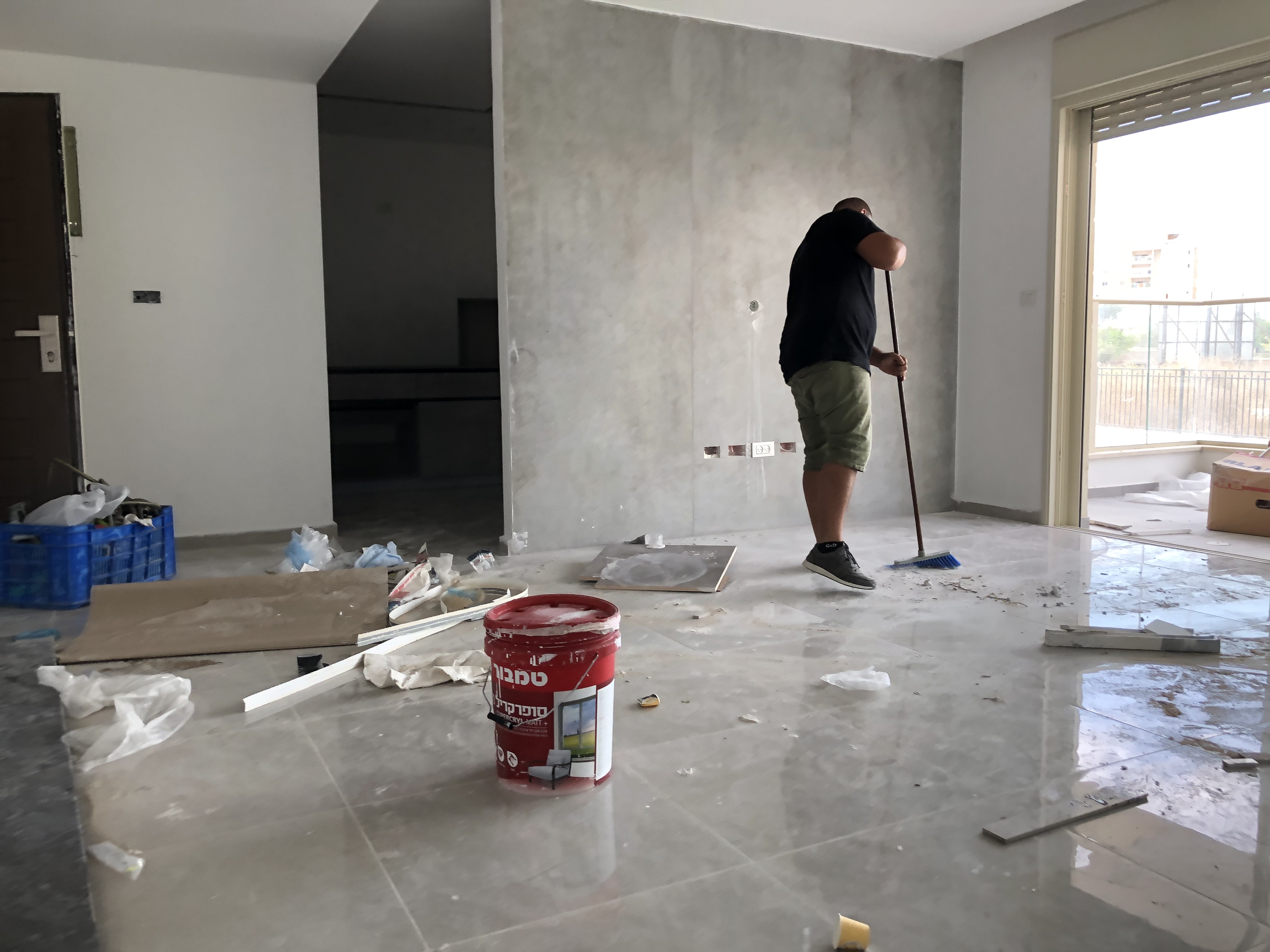 ניקיון אחרי שיפוץ בצפון